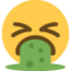 Face vomiting Twitter/X emoji