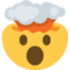 Exploding head Twitter/X emoji