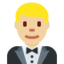 タキシードの男性（やや明るい肌色） (Twitter)