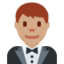 タキシードの男性（中間の肌色） (Twitter)