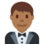 タキシードの男性（やや暗い肌色） (Twitter)