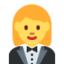 Woman in tuxedo Twitter/X emoji