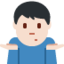 Man Shrugging（明るい肌色） (Twitter)