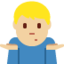 Man Shrugging（やや明るい肌色） (Twitter)