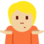 Person Shrugging: Medium Light Skin Tone Twitter/X emoji