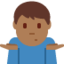Man Shrugging（やや暗い肌色） (Twitter)