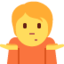 Person shrugging Twitter/X emoji