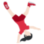 Woman Cartwheeling（明るい肌色） (Twitter)