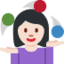 ジャグリング（女性）（明るい肌色） (Twitter)