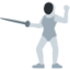 Person fencing Twitter/X emoji