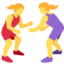 Women wrestling Twitter/X emoji