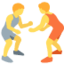 People wrestling Twitter/X emoji