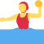 Woman playing water polo Twitter/X emoji