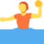 Person playing water polo Twitter/X emoji