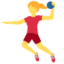 Woman playing handball Twitter/X emoji
