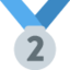 2nd Place Medal Twitter/X emoji