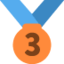 3rd Place Medal Twitter/X emoji