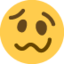 Woozy Face Twitter/X emoji