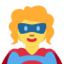Woman superhero Twitter/X emoji