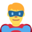 Man superhero Twitter/X emoji