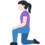 Woman Kneeling（明るい肌色） (Twitter)