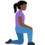 Woman Kneeling Facing Right（暗い肌色） (Twitter)