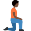 Person Kneeling Facing Right（暗い肌色） (Twitter)