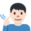 耳が聞こえない男性（明るい肌色） (Twitter)