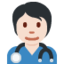 Health Worker Light Skin Tone Twitter/X emoji
