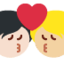 Эмодзи 🧑🏻‍❤️‍💋‍🧑🏼 Twitter.com