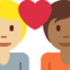 Эмодзи 🧑🏼‍❤️‍🧑🏾 Twitter.com