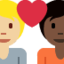 Эмодзи 🧑🏼‍❤️‍🧑🏿 Twitter.com