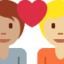 Эмодзи 🧑🏽‍❤️‍🧑🏼 Twitter.com