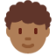 巻き毛の人（やや暗い肌色） (Twitter)