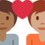 Эмодзи 🧑🏾‍❤️‍🧑🏽 Twitter.com