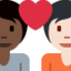 Эмодзи 🧑🏿‍❤️‍🧑🏻 Twitter.com
