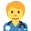 Health worker Twitter/X emoji