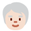Ältere Person Helle Hautfarbe Twitter/X emoji