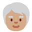 Older Person: Medium Skin Tone Twitter/X emoji