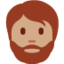 Mann mit Bart: Mittlere Hautfarbe Twitter/X emoji