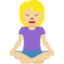 یوگا زن پوست روشن Twitter/X emoji