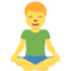 Man in Lotus Position Twitter/X emoji