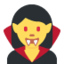 Woman vampire Twitter/X emoji