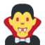 Man vampire Twitter/X emoji