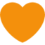 Orange heart Twitter/X emoji