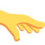 Palm down hand Twitter/X emoji