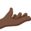 手のひら上向き（暗い肌色） (Twitter)