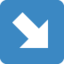 Down-right arrow Twitter/X emoji