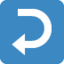 Right arrow curving left Twitter/X emoji