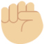 Raised Fist: Light-Medium Skin Tone Twitter/X emoji